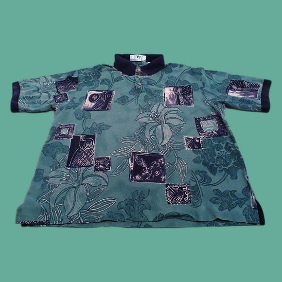 Thomas Wilson Men's Shirt Collar Polo Pullover S/S Cotton 3" Slits Size XL B&T - Picture 7 of 16